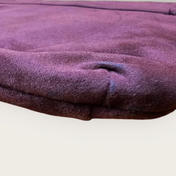 Vintage Cabrelli Canada Burgundy Velvety Shell Envelope Purse - Picture 7 of 9